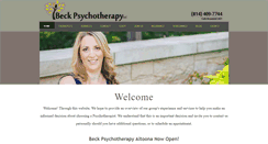 Desktop Screenshot of beckpsychotherapy.com