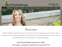 Tablet Screenshot of beckpsychotherapy.com